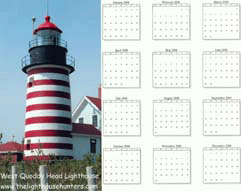 West Quoddy Head Calendar