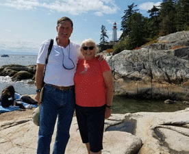 Gary and Barbara Allie at Point Atkinson in BC