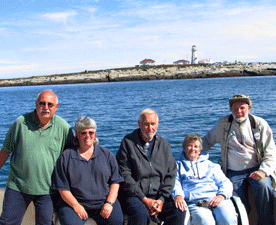 Five of us near Machias Seal Island, Canada