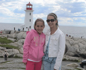 Riccio girls at Peggy's Cove