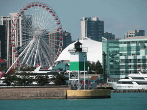 Chicago Harbor SE Guidewall Lighthouse