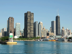 Chicago Harbor SE Guidewall Lighthouse