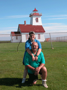 Us at Wood Islands in Prince Edward Island