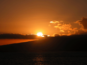 Sunset in Oahu, Hawaii